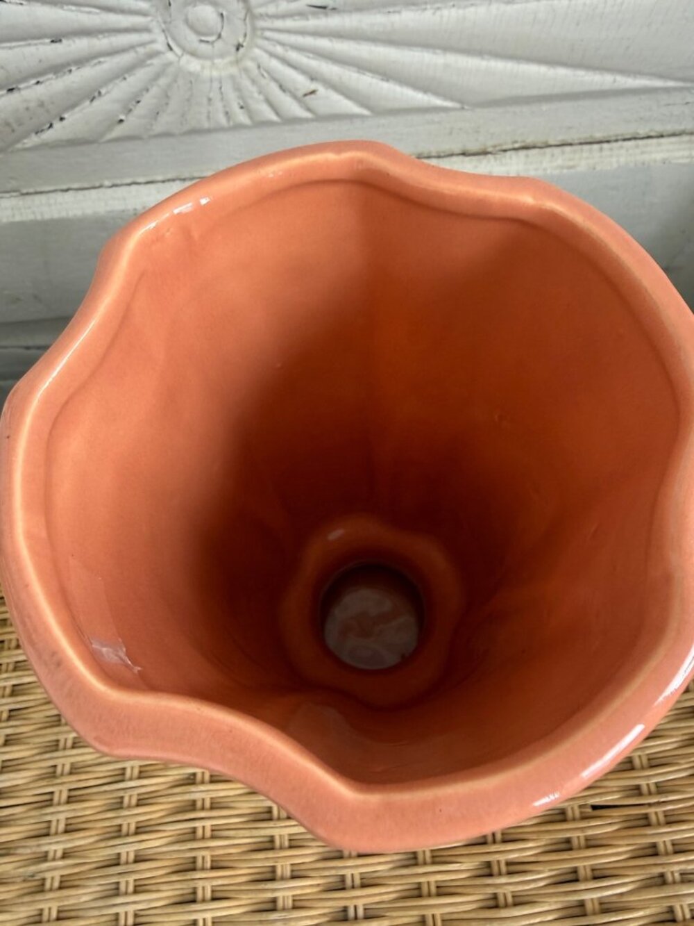 Vintage MCM Haeger Peach Art Pottery Vase #305 - Picture 4 of 8